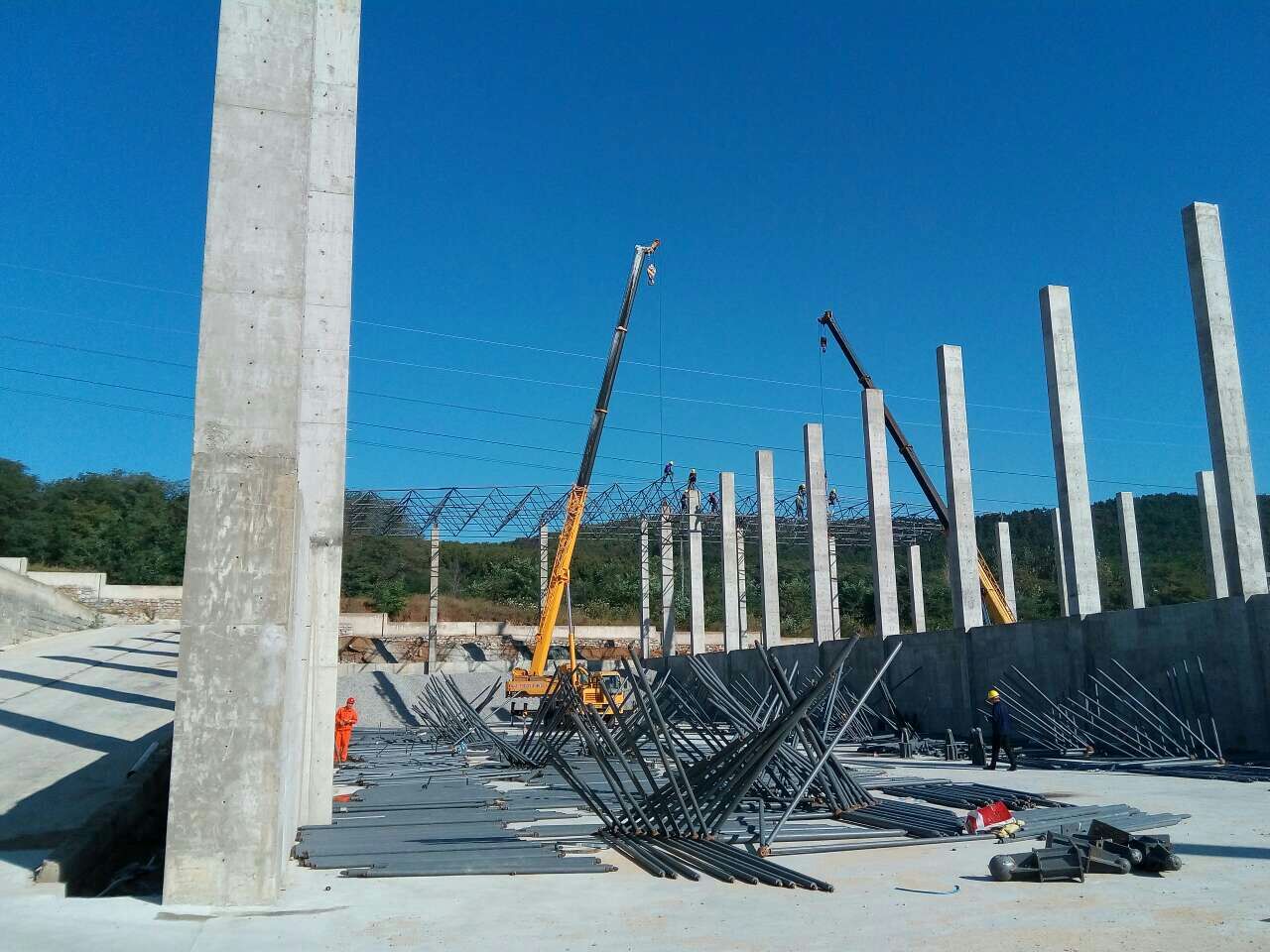 长乐搅拌站网架